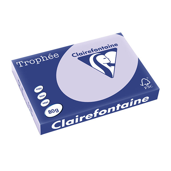 Trophée Clairefontaine, lila, 80g/m², A3