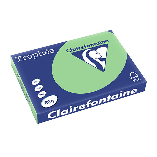 Trophée Clairefontaine, naturgrün, 80g/m², A3