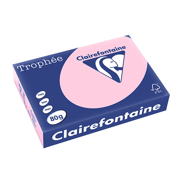 Trophée Clairefontaine, rosa, 80g/m², A4, 4fach gelocht