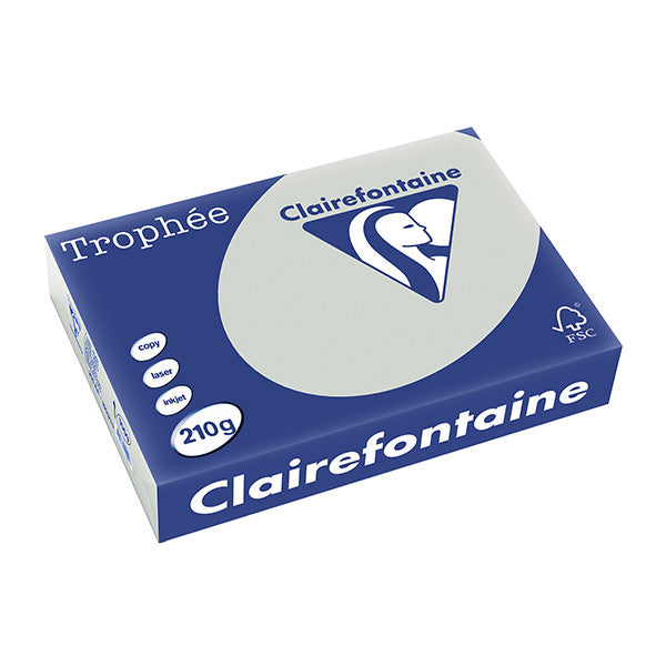 Trophée Clairefontaine, stahlgrau, 210g/m², A4