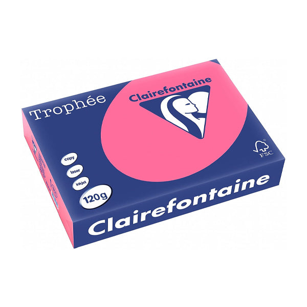 Trophée Clairefontaine, eosin/fuchsia, 120g/m², A4