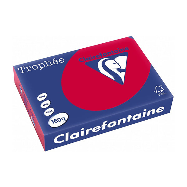 Trophée Clairefontaine, kirschrot, 160g/m², A4