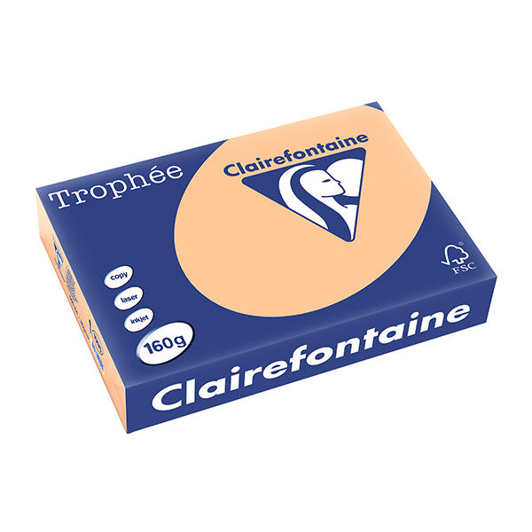 Trophée Clairefontaine, aprikose, 160g/m², A4