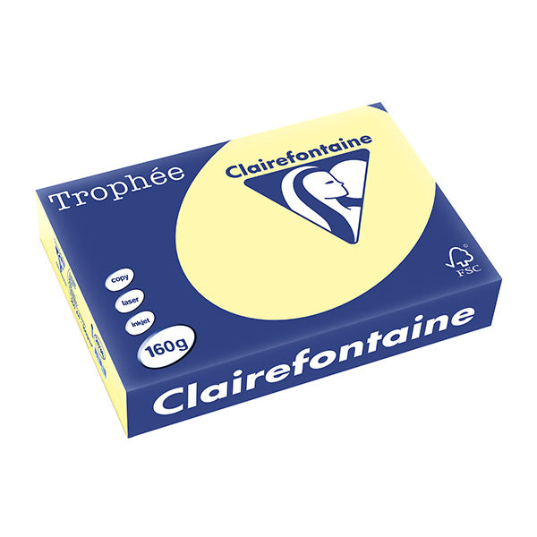 Trophée Clairefontaine, gelb, 160g/m², A4