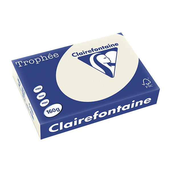 Trophée Clairefontaine, grau , 160g/m², A4