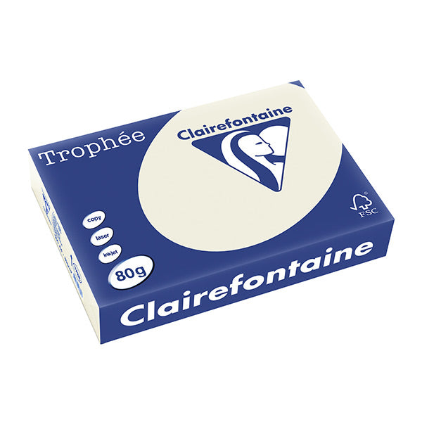 Trophée Clairefontaine, grau , 80g/m², A4