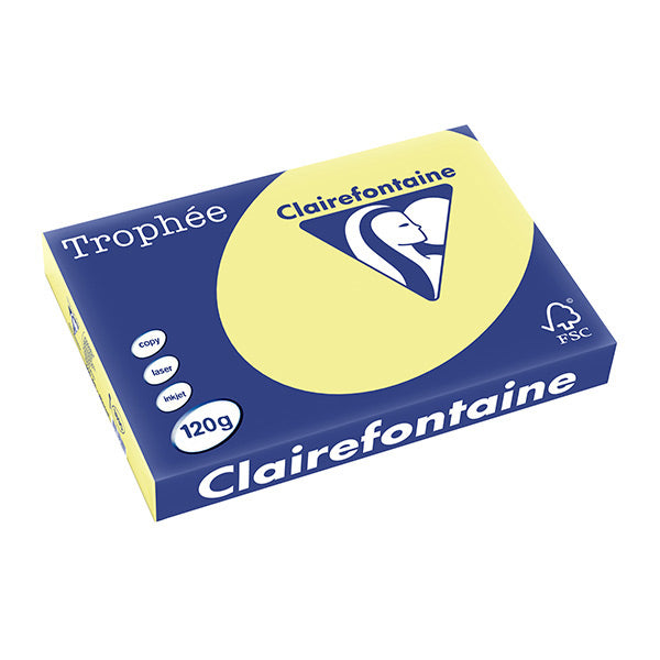 Trophée Clairefontaine, hellgelb, 120g/m², A3