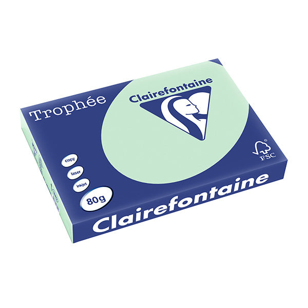 Trophée Clairefontaine, hellgrün, 80g/m², A4