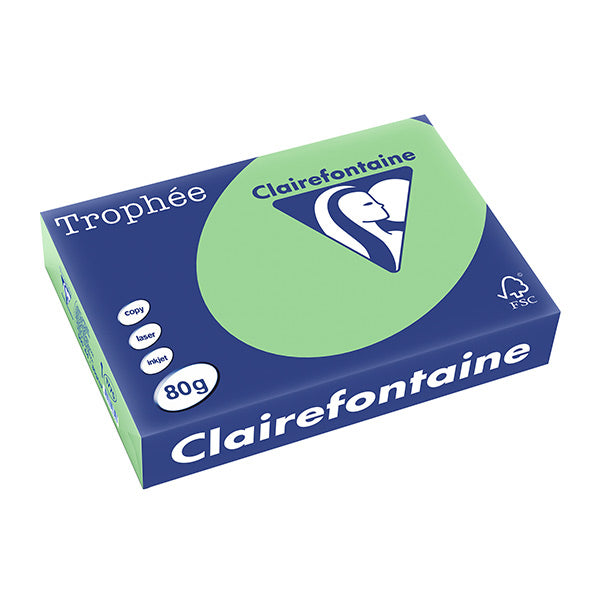 Trophée Clairefontaine, naturgrün, 80g/m², A4