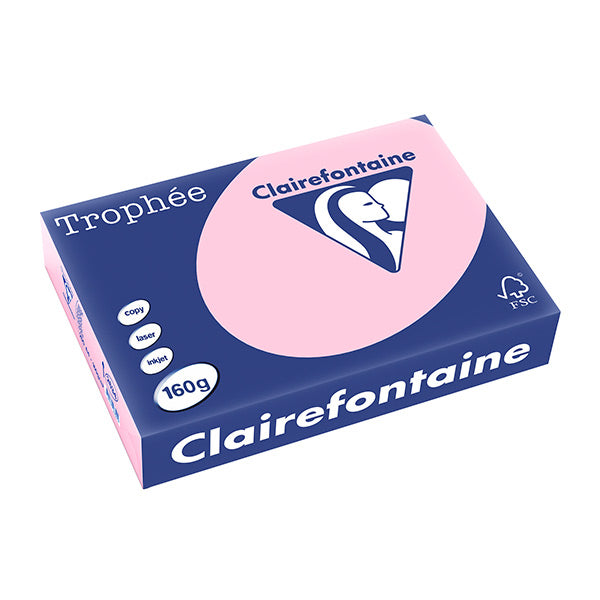 Trophée Clairefontaine, rosa, 160g/m², A4