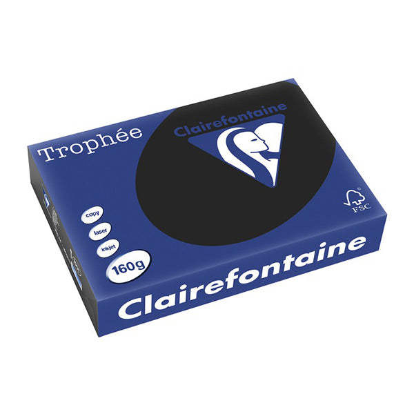Trophée Clairefontaine, schwarz, 160g/m², A4