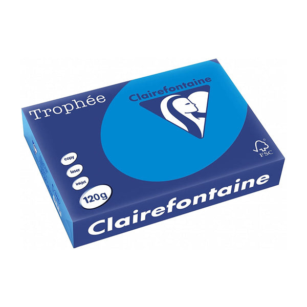 Trophée Clairefontaine, karibikblau, 120g/m², A3