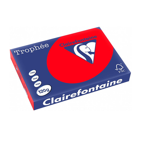 Trophée Clairefontaine, korallenrot, 120g/m², A3